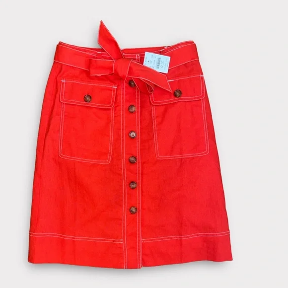 J. Crew Factory Women's Pencil Skirt in Bright Red - Picture 5 of 11